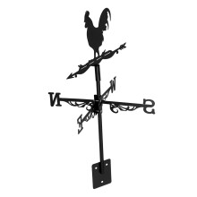 Metal Rooster Weather Vane for Roof Mounted Garden Decoration, Durable Iron Wind Direction Indicator