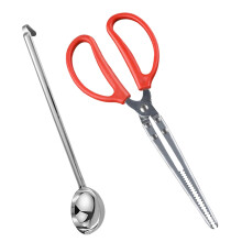 Heavy Duty Stainless Steel Fire Pit Tongs with Long Handle Safety and Heat Resistant Grip
