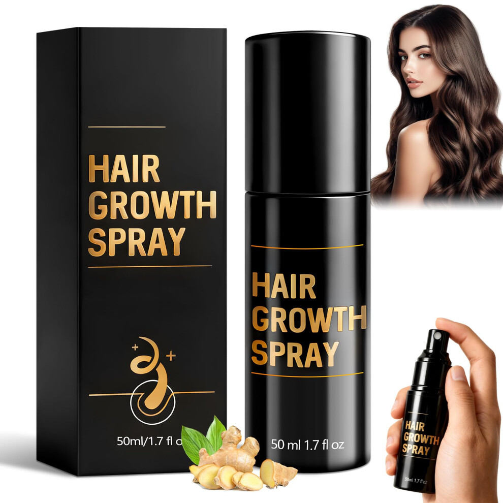 Hair Growth Spray for Men and Women with Thicker Fuller Hair and Lightweight NonGreasy Formula