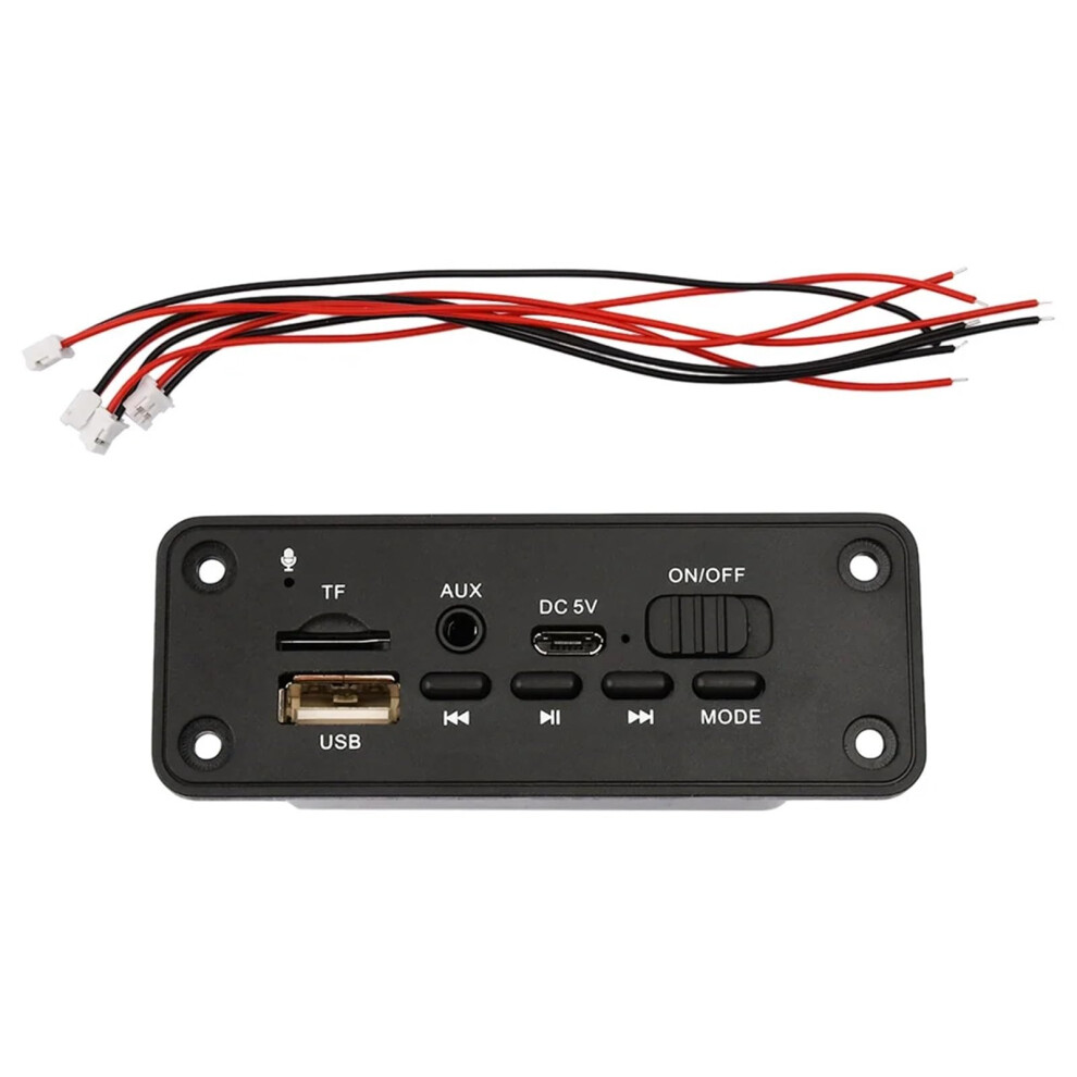 Bluetooth 5.0 Audio Amplifier Board 5V Dual 3W Stereo Output With Tf Radio Aux Mp3 Playback Black 9053599982999