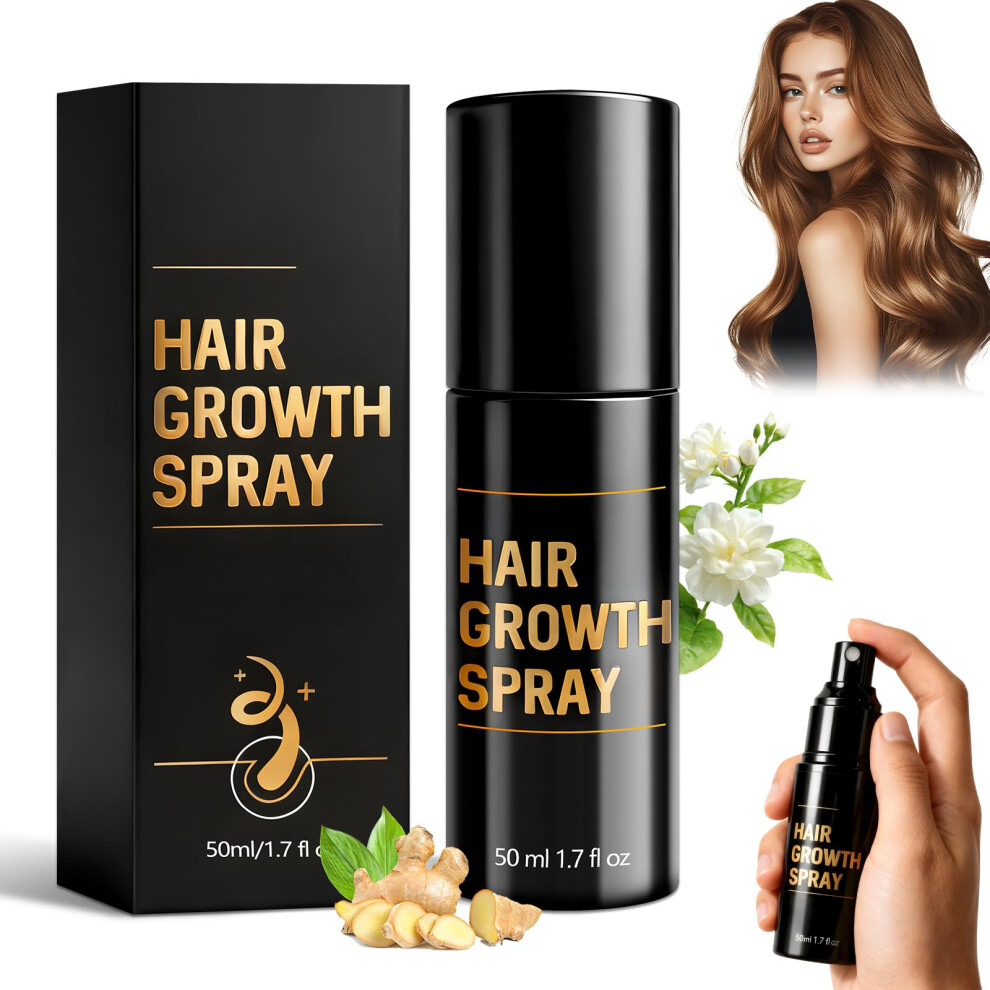 Hair Growth Serum Spray with Biotin and Caffeine â AntiThinning Hair Regrowth Treatment for ThickerLooking Hair