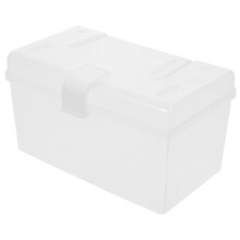 First Aid Kit Medicine Storage Box with Secure Buckle, Transparent Lid, Lightweight for Home Travel
