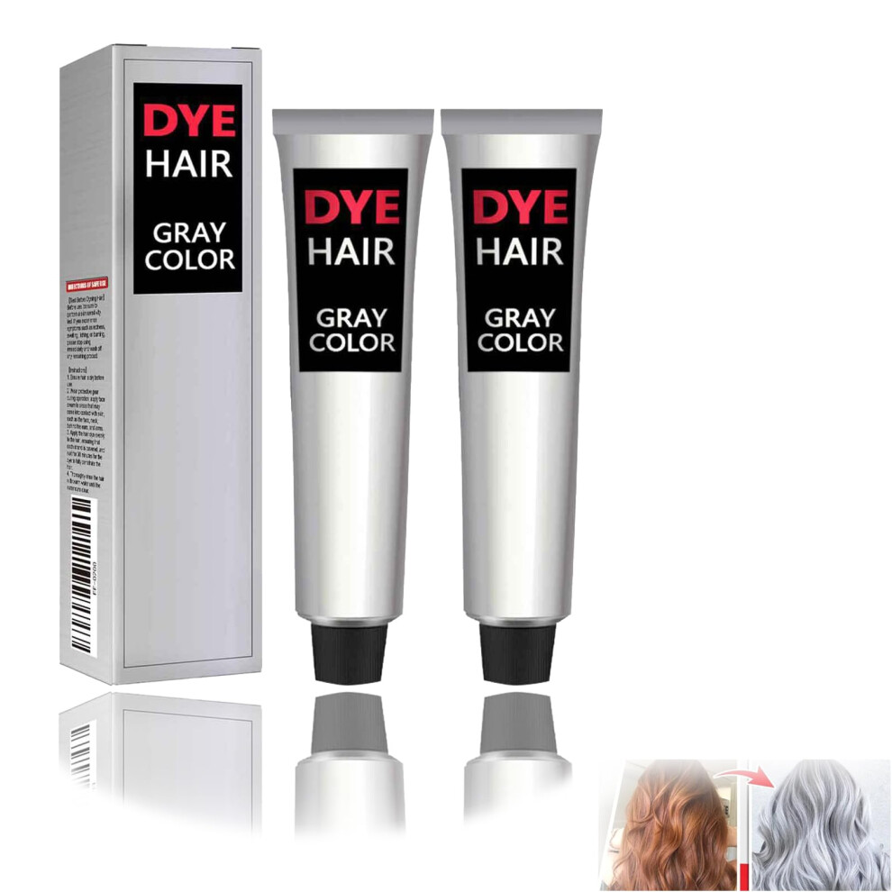 Cream,Silver Silver Gray Hair Dye Cream 100Ml Longlasting Permanent Color For All Hair Types Unisex