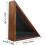 Flag Display Case Rustic Solid Wood Triangular Box with Protective Glass for Burial and Memorial 2