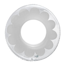 Clear Flower Inflatable Pool Float Swimming Ring for Kids and Adults, Tear and Leak Resistant