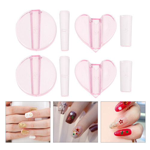 2Sets Maniküre DIY Prägeform ABS Nail Embossed Tool Für Nail Art 1