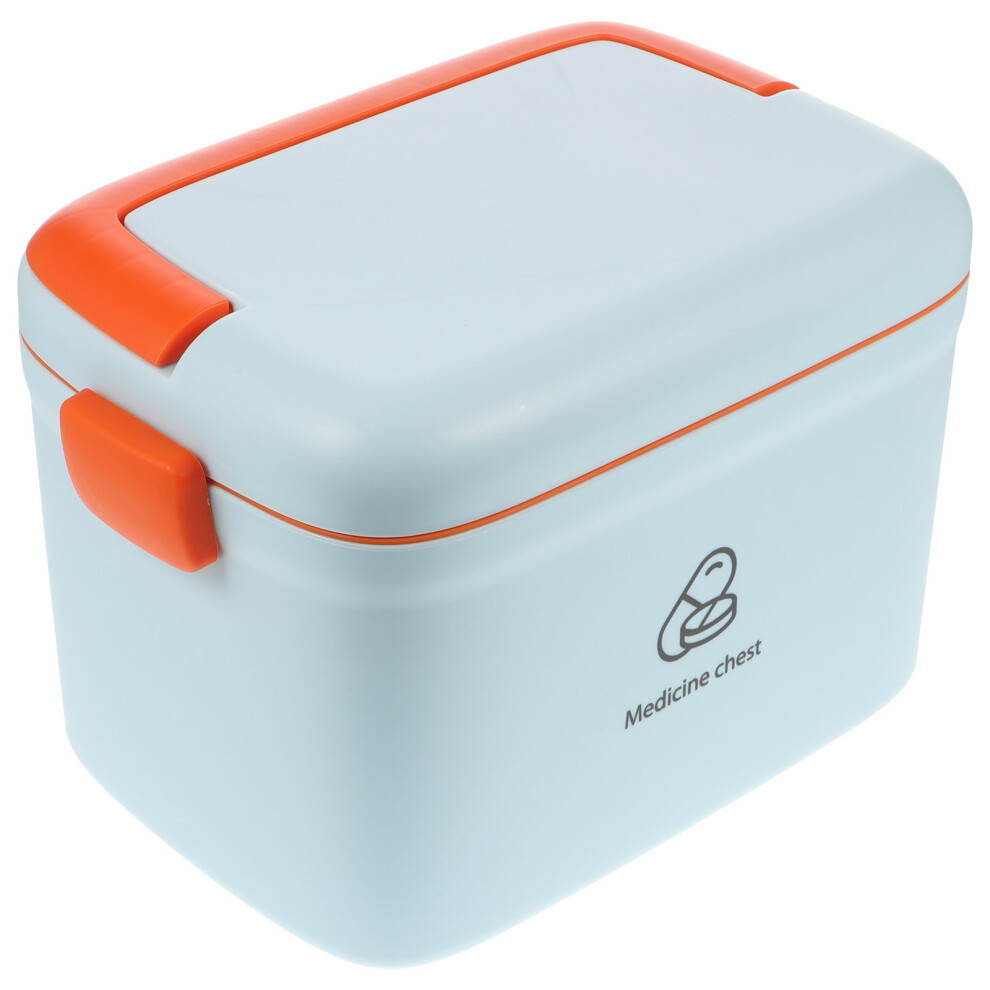 Vaguelly Blue 1Pc Lightweight Medicine Organizer Container Sky- Storage Case