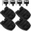 5 Sets Backpack Buckle Black Thicken Plastic Button 1