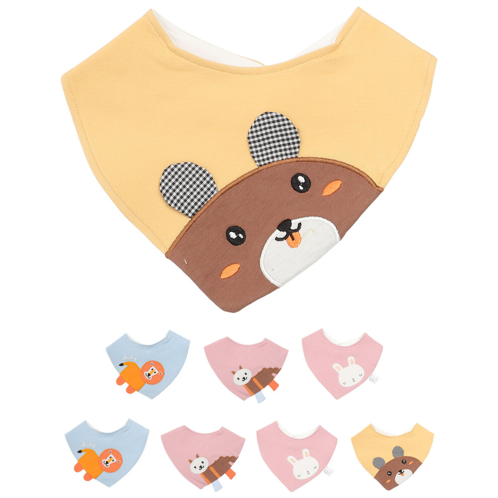 8Pcs Kids Cotton Feeding Bibs Comfortable Saliva Towels For Toddlers Vaguelly