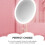 1Pc Pink LED Touch Makeup Mirror ABS Desktop Beauty Mirror for Home 2