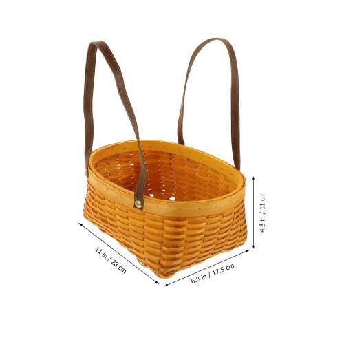Duurzame Bamboe Picknickmand Handgevlochten Multifunctioneel 2
