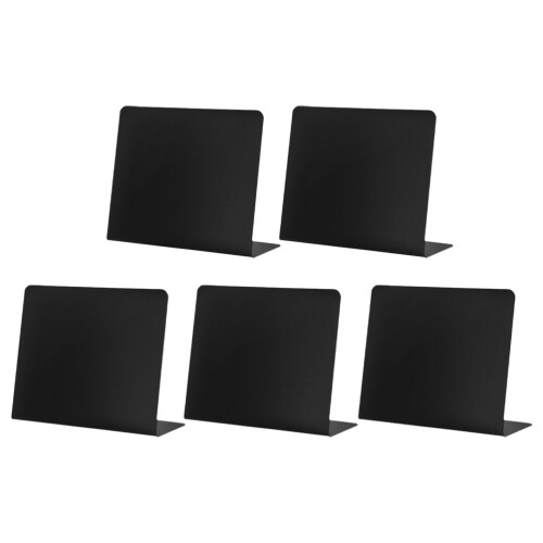 5Pcs Mini Black Chalkboard Table Signs PVC Desktop Message Boards 1