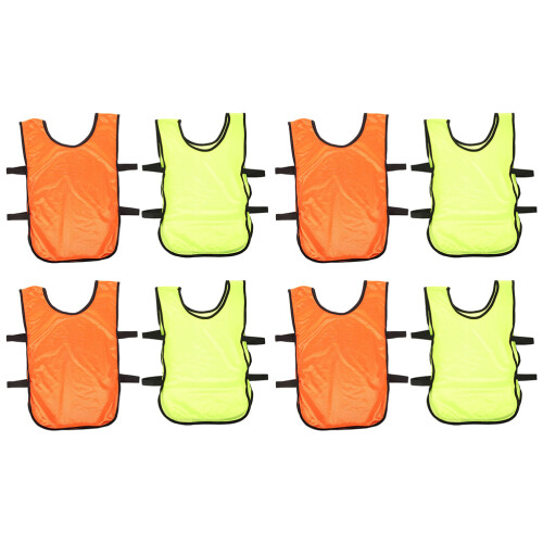 Raindrops Training Soccer Vests Open Sides For Ventilation 8pcs