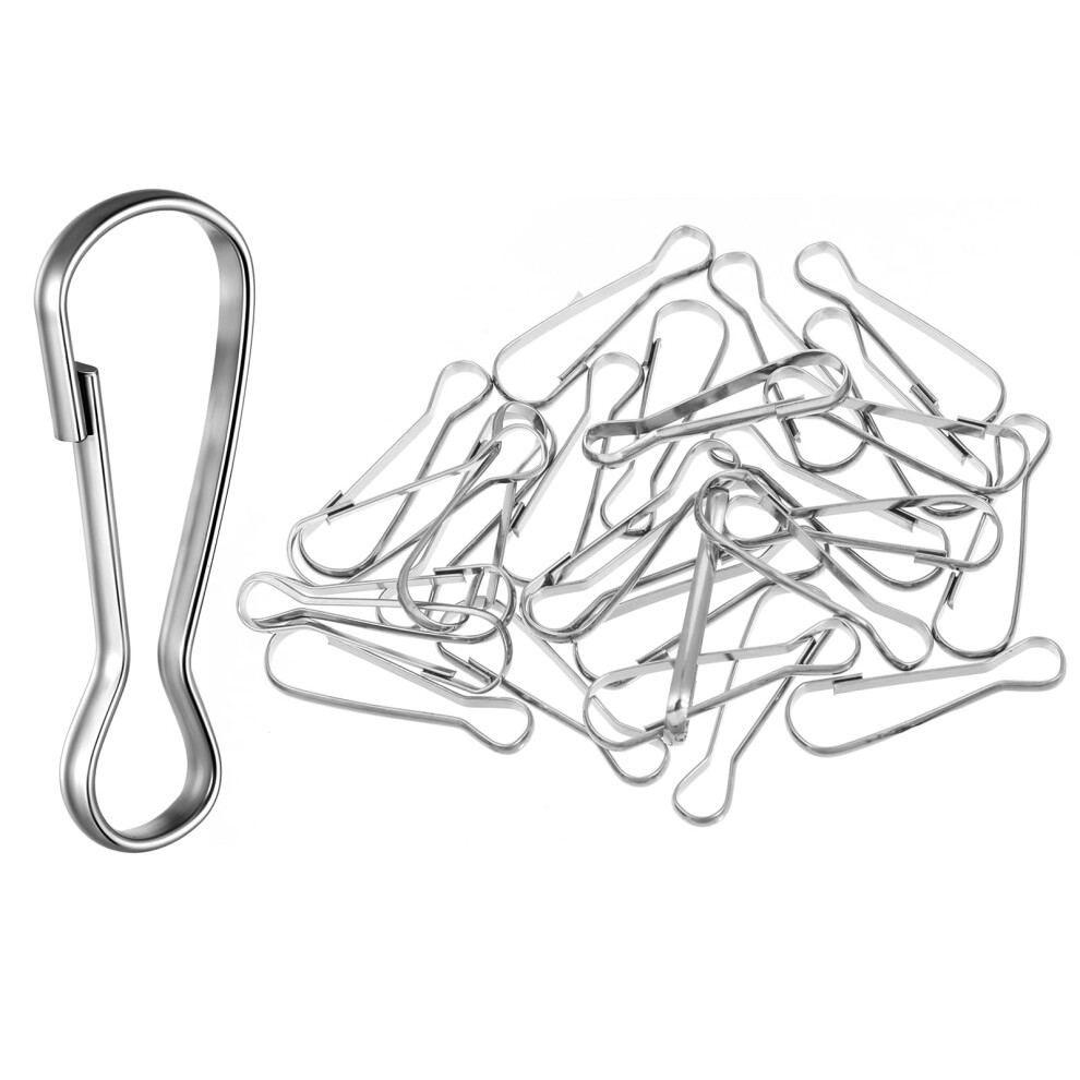 100 Pcs Stainless Steel Flag Pole Clips Snap Hooks For Grommeted Flags Secure Hanging 9053599983507