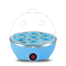 Egg Cooker Electric Egg Steamer with Auto Shut Off Rapid Boiler for 6 Eggs Breakfast Blue