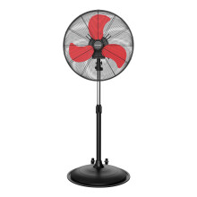 20 Inch  Velocity Pedestal Fan with Wide Area Oscillation, Adjustable Height, Heavy Duty Metal for Industrial Warehouse Garage, Red