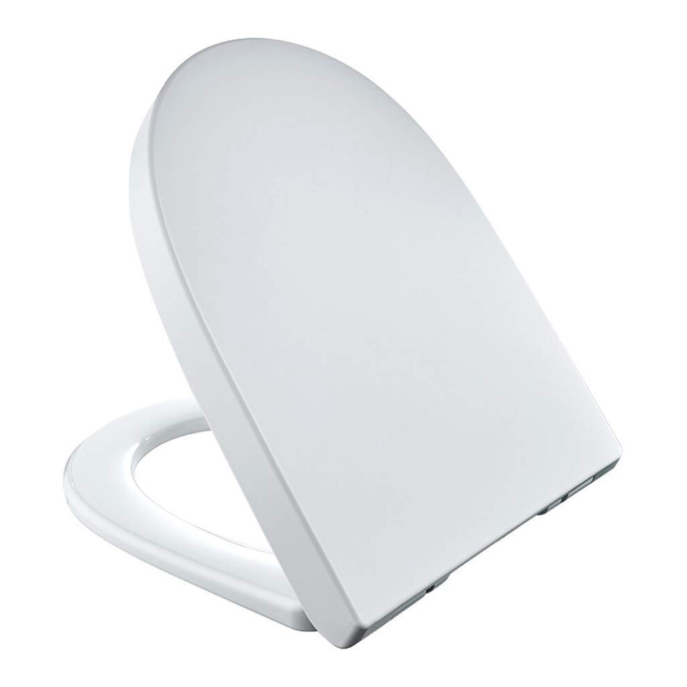 Elongated White Toilet Seat With Quietclose, Quickrelease Hinges And Griptight Bumpers 9070919697395