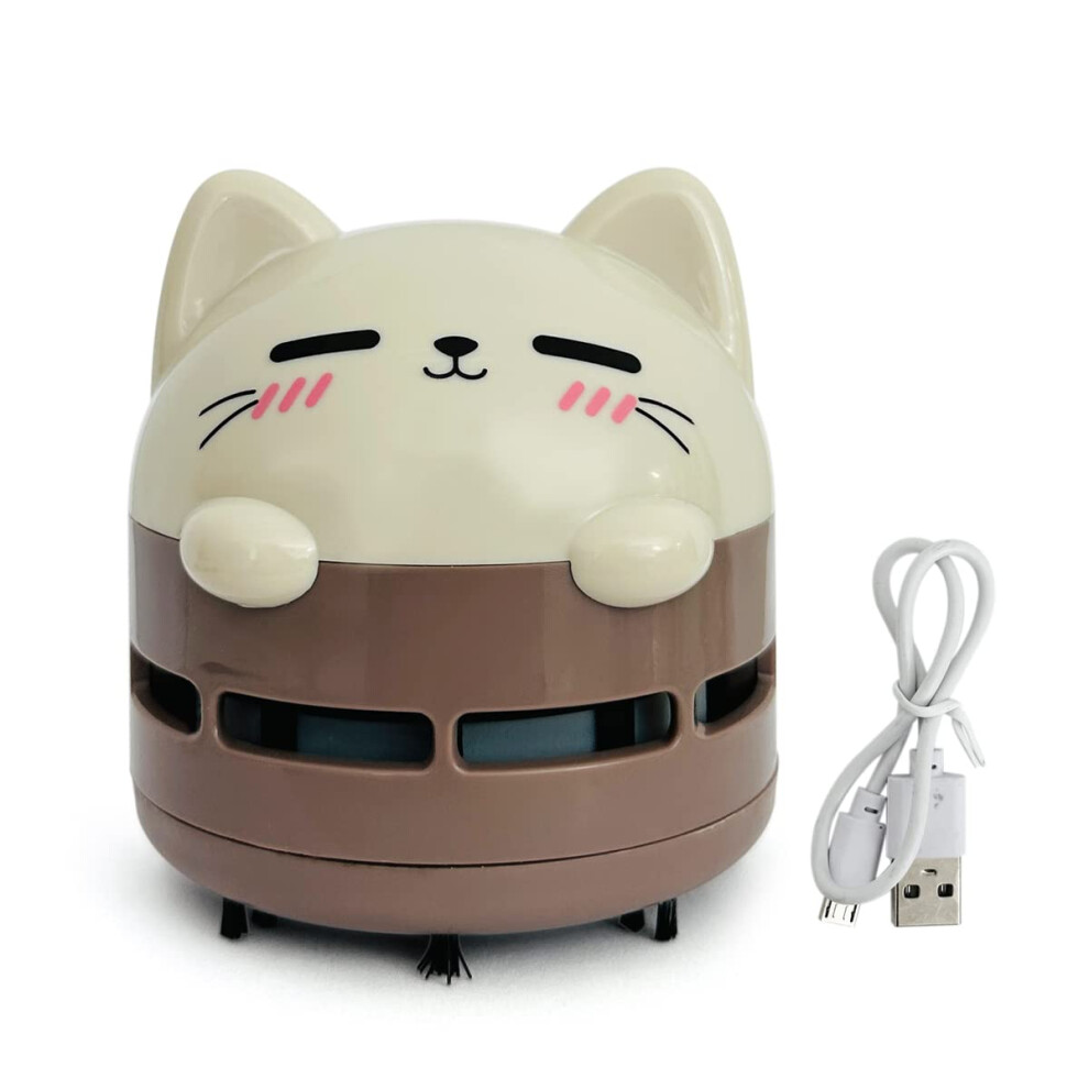 Usb Desktop Vacuum Cleaner, Rechargeable Mini Portable Desk And Keyboard Crumb Cleaner 9113335522756