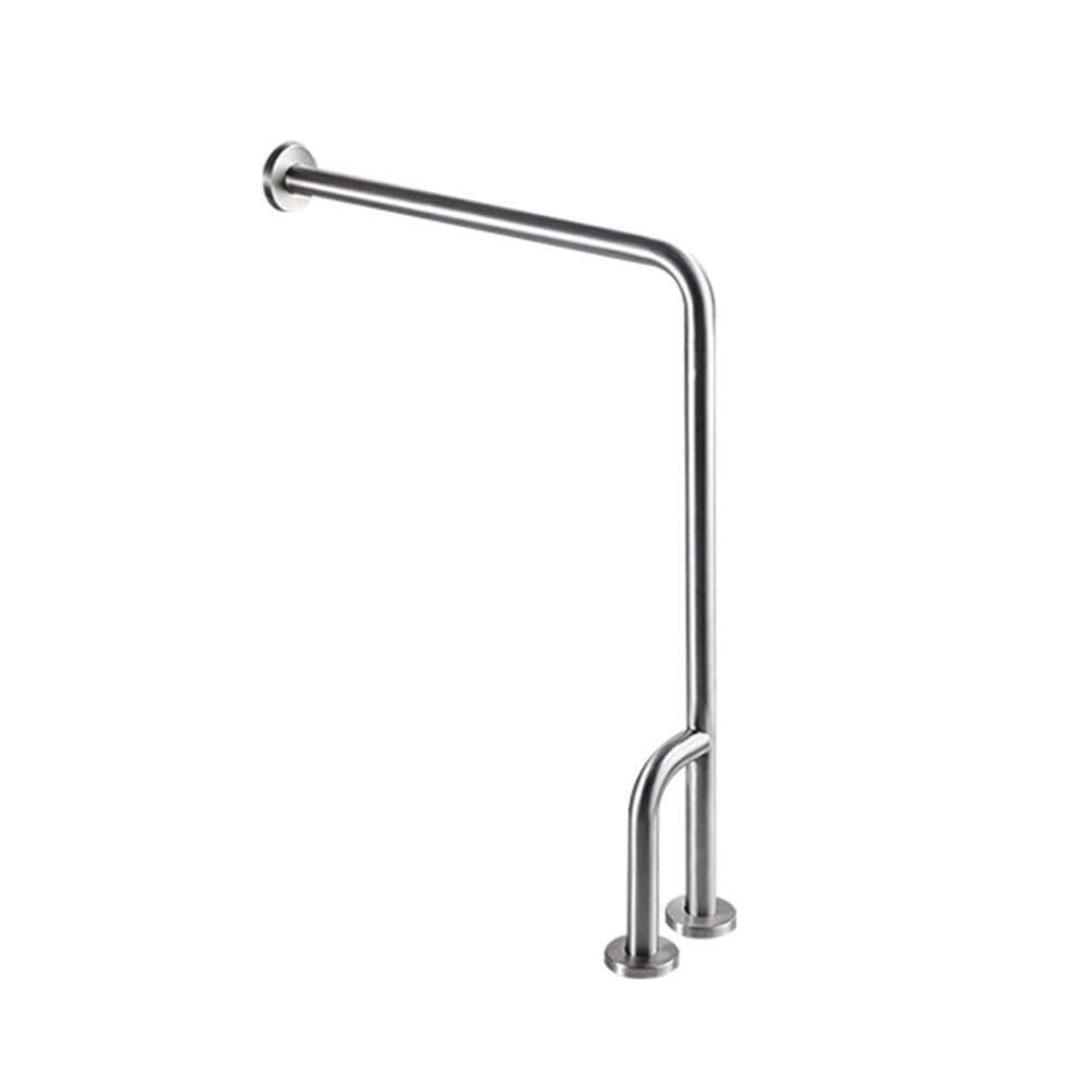 Silver Bathroom Grab Bar With Antislip Copper Safety Rail, Wall Mounted Towel Rack, 90Cm