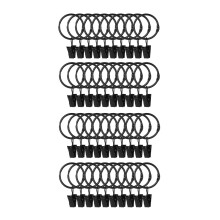 Curtain Clip Rings Rustproof Metal Vintage Decorative for Drapery Rods 1.26 Inch Inner Diameter