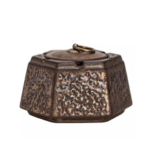 Large Ceramic Ashtray with Lid, Chinese Style, Elegant Minimalist Design, Indoor Smokers Use