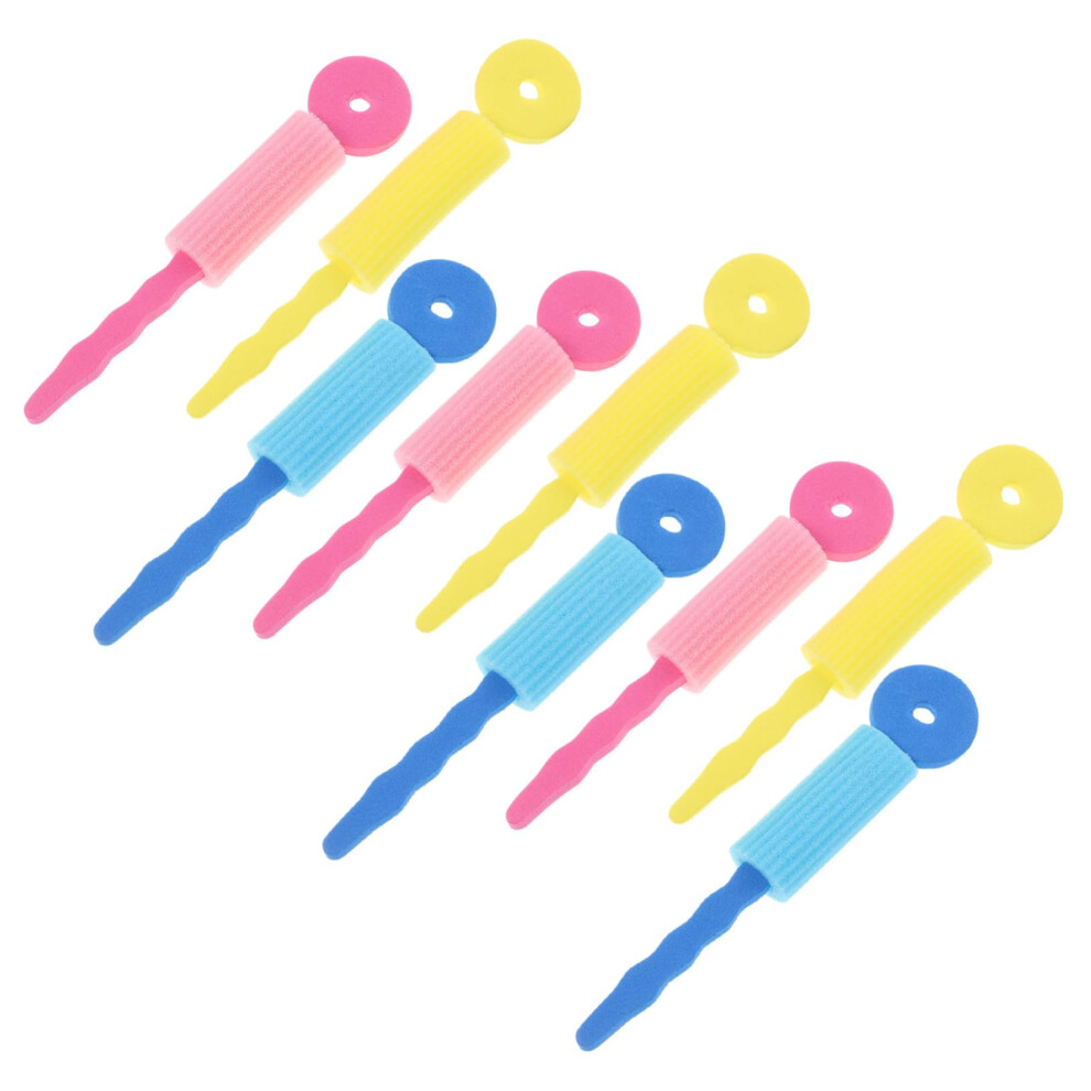 9pcs Sponge Hair Curlers for Long Hair No Heat Overnight Styling Soft Foam Rollers