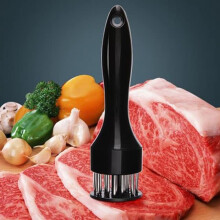 Meat Tenderizer Tool with Stainless Steel Needles and Easy Grip Handle for Beef and Poultry