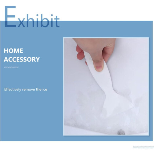 Refrigerator Ice Shovel Set with Ergonomic Grip, MultiSize ABS Fridge Frost Removal Tools 1
