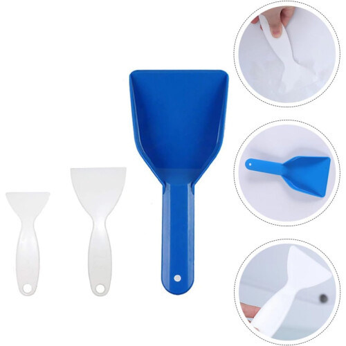 Refrigerator Ice Shovel Set with Ergonomic Grip, MultiSize ABS Fridge Frost Removal Tools 2
