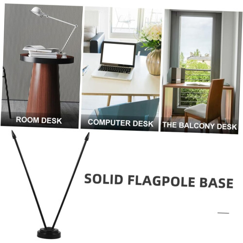 4pcs Mini Desk Flagpole Kit with Durable Solid Base for Office Display and Conference Tables 1