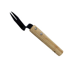 Garden Hand Weeder with Ergonomic Wooden Handle, Durable Carbon Steel Weeding Fork Tool