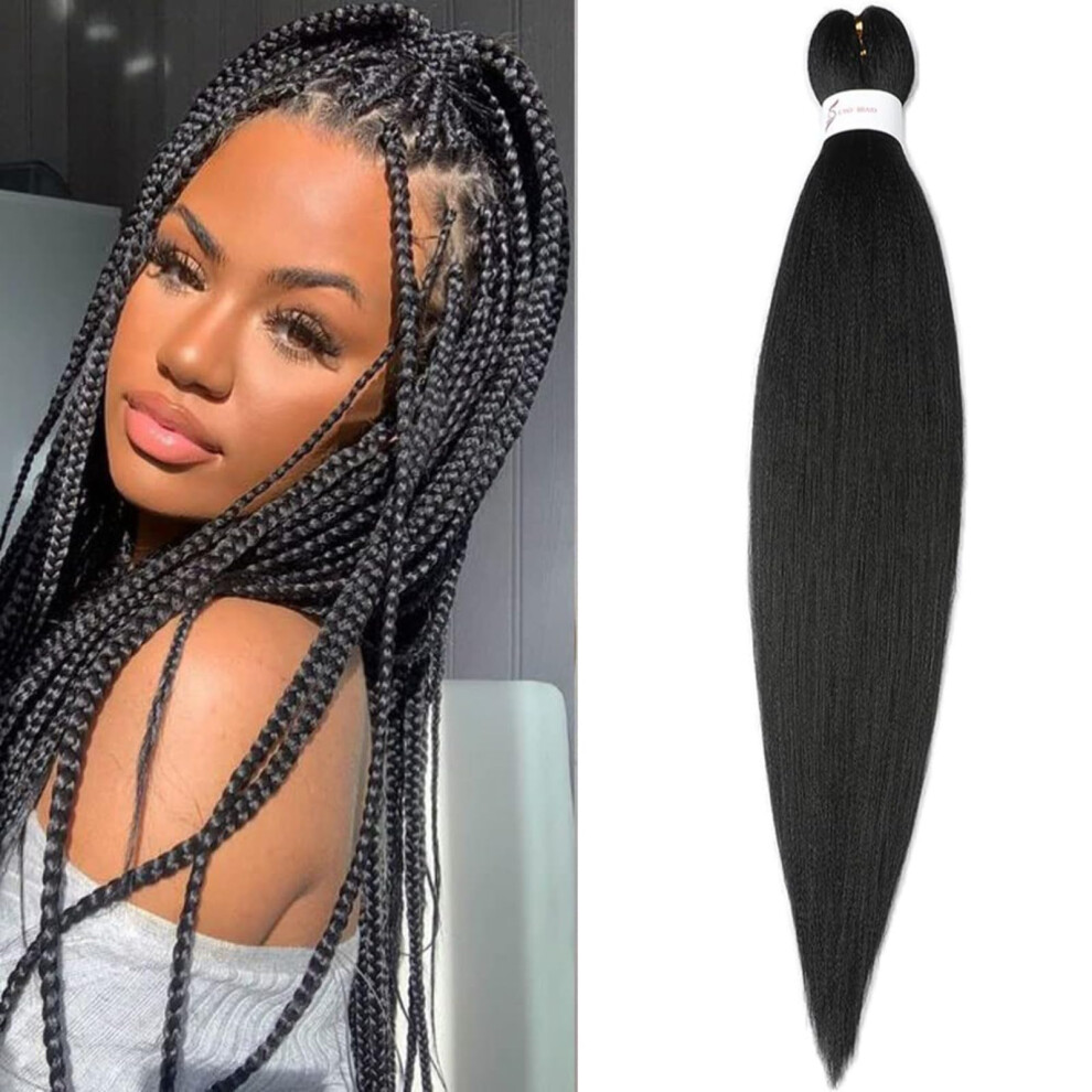 26 Inch Synthetic Braiding Hair Extensions EZ1B Heat Resistant Tangle Crochet Twist Braids