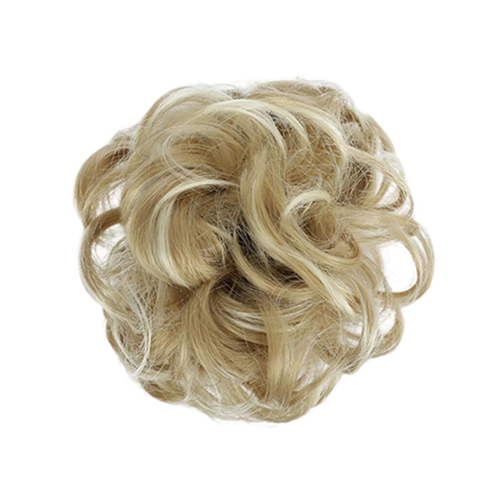 Unisex Messy Hair Bun Extension With Natural Movement, Heat Resistant Curly Chignon For Instant Volume