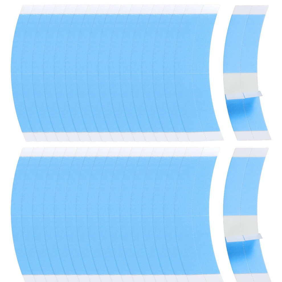 Unisex Blue 72 Pcs Waterproof Lace Wig Tape Cshaped Ultra Hold Double Sided Adhesive Strips For Wigs