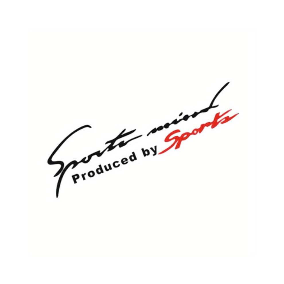 2Pcs Reflective Racing Car Decal Weatherproof Vinyl Hood And Body Sticker Black/Red 9053599985037