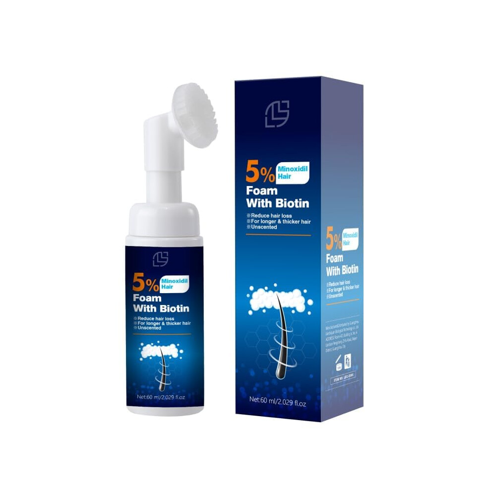 5% Minoxidil Hair Growth Serum Spray for Men and Women, Promotes Thicker Fuller Hair and Beard 60ml
