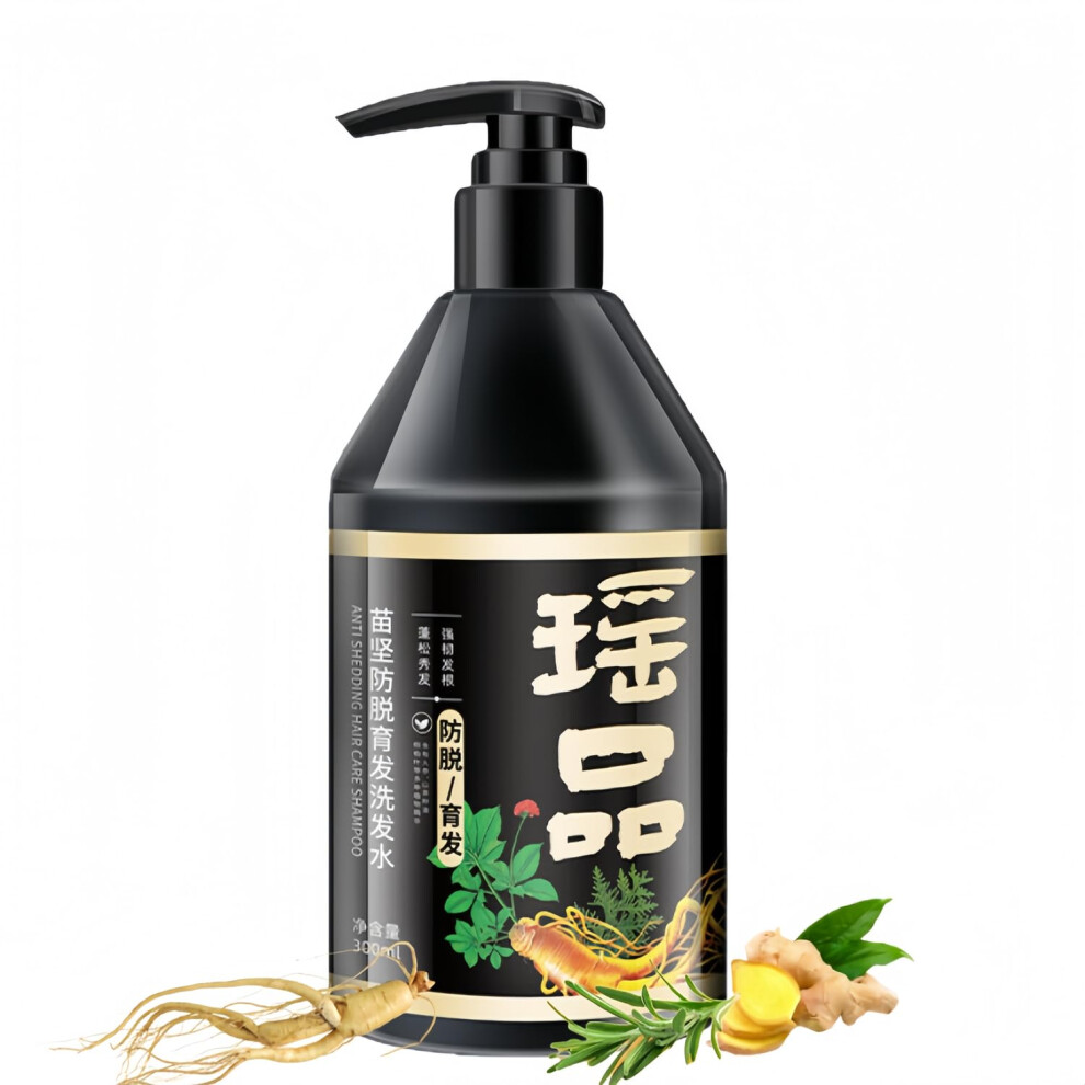 Anti Dandruff Ginger Shampoo 300ML for Itchy Dry Scalp Care and Hair Growth for Men and Women