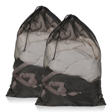 2 Pack Heavy Duty Mesh Laundry Bags 23x34 Large Capacity with Drawstring for College Dorm Travel