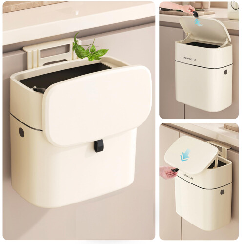2.5 Gallon Kitchen Compost Bin with OdorBlocking Lid, Hanging Countertop Food Waste Container