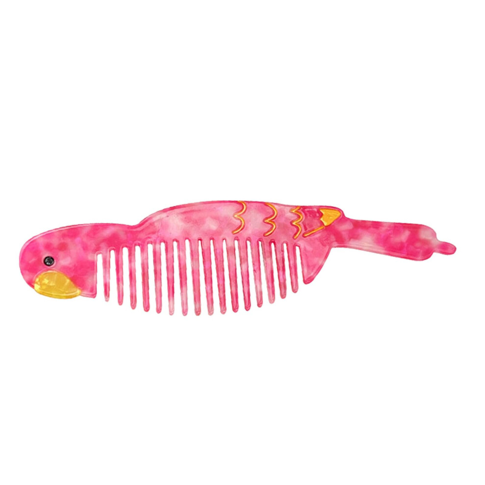 Unisex Hair Detangling Comb With Gentle Teeth And Ergonomic Long Handle, Acetate For All Hair Types