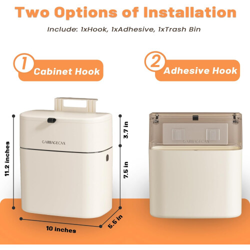 2.5 Gallon Kitchen Compost Bin with OdorBlocking Lid, Hanging Countertop Food Waste Container 1