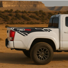 Bedside Graphics Vinyl Decals 20162024 Black Set of 2 Fit for Toyota Tacoma TRD Pro