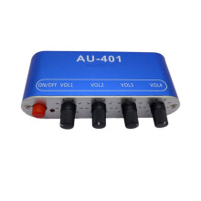 4 Channel Stereo Audio Mixer Board with Headphone Amplifier Output and Independent Volume Control