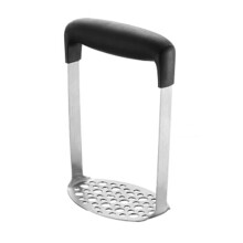Potato Ricer Stainless Steel Masher with Ergonomic Comfort Grip for Baby Food and Vegetables Black