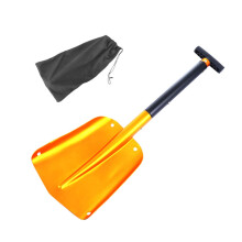 Car Snow Shovel with Retractable Handle and Durable Metal Blade for Winter Travel and Ice Removal