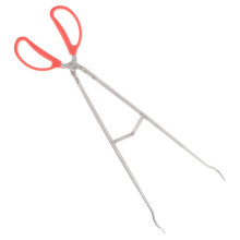 Heavy Duty Stainless Steel Fireplace Tongs Long Handle Firewood Grabber for Indoor Outdoor Use