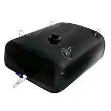Large Capacity Water Storage Bladder 1320Gal Collapsible PVC Rainwater Tank for Outdoor Irrigation Black