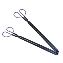Fireplace Tongs 2pcs Heat Resistant Long Handle Fire Pit Tongs for Outdoor Coal and Charcoal