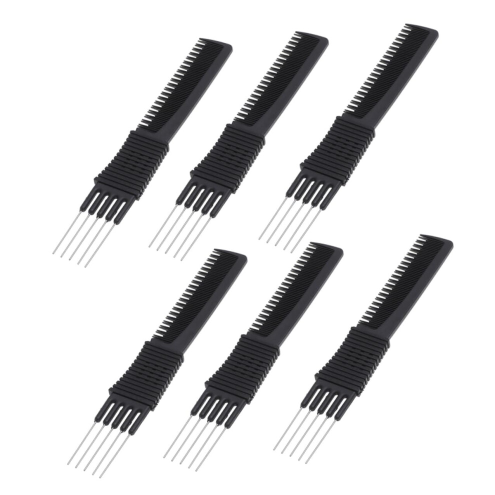 Unisex Hair Styling Comb Set With Professional Steel Tail Combs And Hair Pick For Precise Sectioning And Curl Detangling