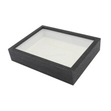 Shadow Box Frame for Dried Flowers and Keepsakes, Wall or Tabletop Memory Display Box, Black